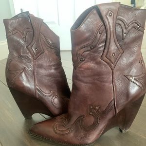 BCBGirls brown western leather cowgirl boots